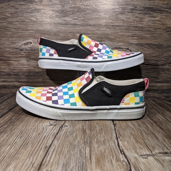 Vans Other - Vans Old Skool Rainbow Checkered Skate BMX Shoes